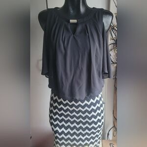 Perceptions new york black/white dress